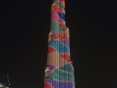 Dubai Design Week Installation: Mapping the Burj by Mr. White studio