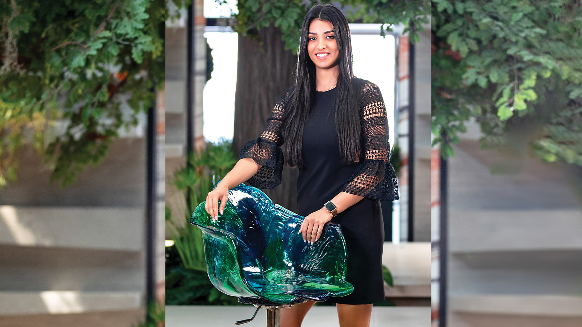 Nadine Afify with an Era chair