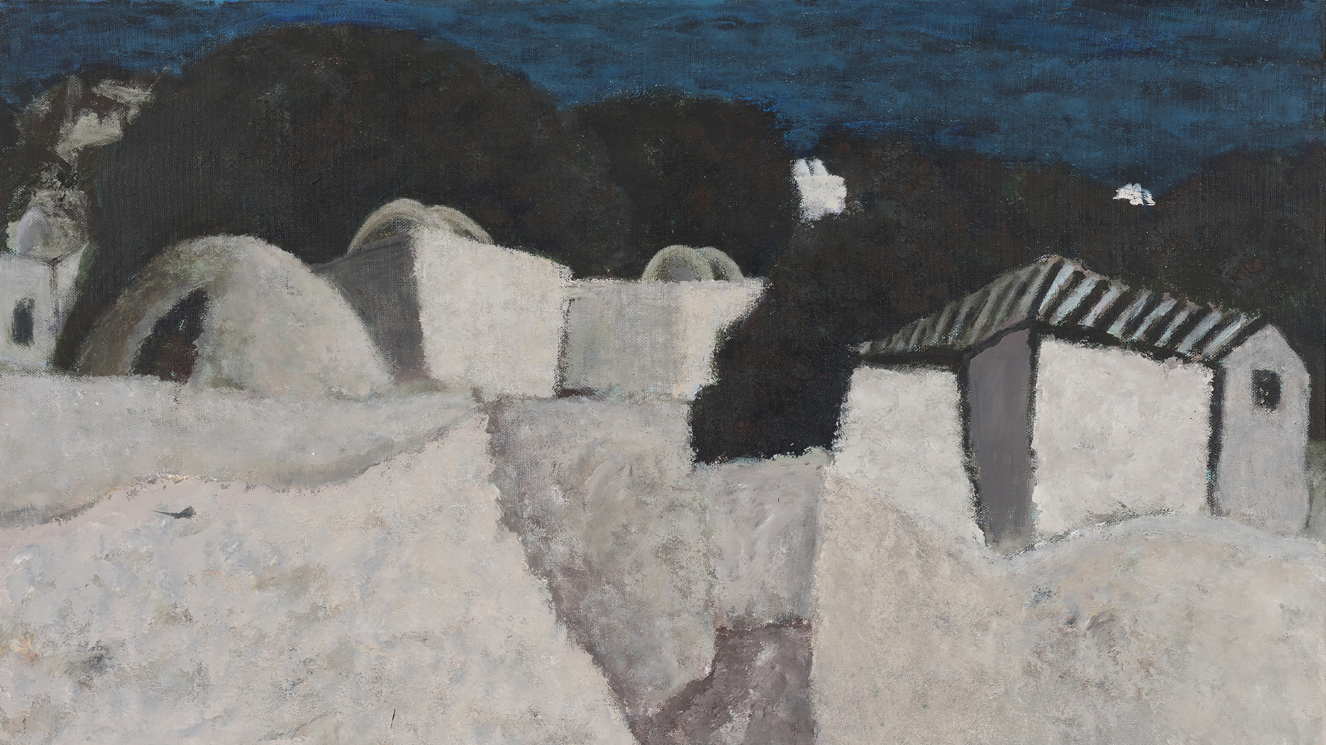Farhad Khalilov, Evening in the Buzovny (1979-2000). Acrylic on canvas. Courtesy of Gazelle Art House